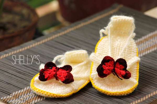 Off White Butterfly Sandals 
